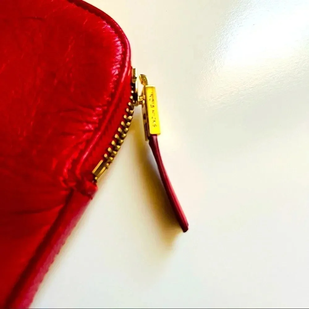 NWOT India Hicks Red Clutch Insider Cosmetic Bag - Red